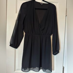 Express Black Long Sleeve Dress